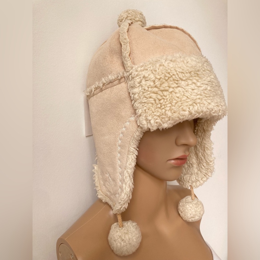 GAP Tan and Cream Kids Trapper Hat